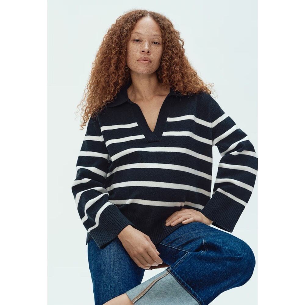 H&M Women's MAMA COLLARED JUMPER SWEATER Size SMALL